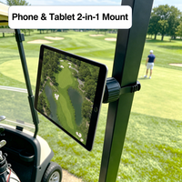 Support magnétique pour téléphone de voiturette de golf OEM ODM avec logo personnalisé, rotation à 360°, matériau ABS flexible, sangle universelle compatible avec les poteaux carrés