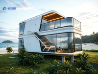Maison capsule spatiale à deux étages de 20 pieds, modulaire, extensible, personnalisable, livraison rapide mondiale, clé en main