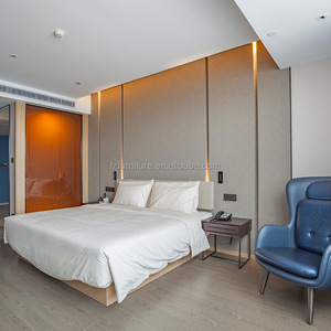 FoShan Factory Direct Cheap Hotel Bed Frame Custom Queen King Size Plywood Wooden Bed Base with Soft PU Leather <b>Headboard</b> <b>Panel</b> - Product Image 2