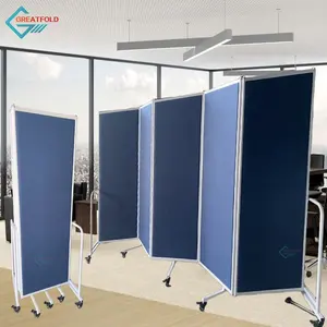 Portable Movable Partitionprivacy room divider screen mobile folding office divider