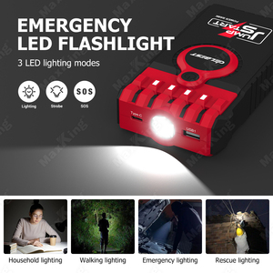 Arrancador <span class=keywords><strong>de</strong></span> Motocicletas 3 en 1 Económico, Batería <span class=keywords><strong>de</strong></span> 12000 mAh, 400 A, Cargador USB y Luz <span class=keywords><strong>de</strong></span> 18 W para Motocicleta/Barco - Product Image 6