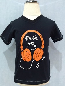 เสื้อยืดแขนสั้นคอวีสำหรับเด็กอายุ 2-8 ปี ผลิตจากผ้าฝ้าย 100% 30 คอม 160-170 กรัม/ตร.ม. (40) - Product Image 3