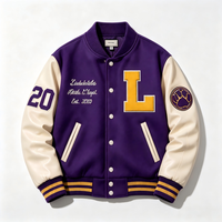 Veste de Baseball Homme Personnalisée avec Logo Brodé et Rayures en Tricot Côtelé – Style Preppy – Fabrication Vérifiée