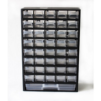 Cajón de 42 piezas pequeñas de plástico, contenedor de almacenamiento, organizador de Hardware y armario para manualidades, caja de herramientas para profesores, caja de herramientas de varios ataúd