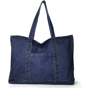 Custom Print Logo <strong>Blank</strong> Extra Large Vintage Canvas Beach Shopping <strong>Bag</strong> Designer Denim Shoulder <strong>Tote</strong> <strong>Bag</strong> Purse for Sale - Product Image 6