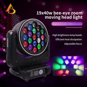 Vente directe d'usine Bee Eye 19x40w Zoom Moving Head Light RGBW DMX LED Moving Head Light - Product Image 1