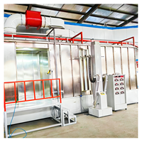 Ligne de revêtement électrostatique automatique industrielle, convoyeur aérien sans alimentation électrique pour le traitement de surface des pièces métalliques