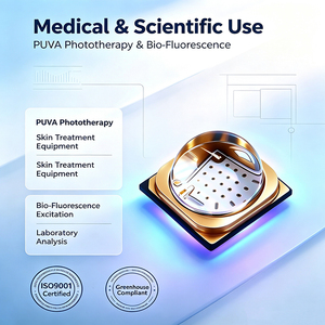 Diode LED UVA en céramique 3535, 315-400nm, 5W, 3-4V, pour le durcissement UV, la photothérapie médicale PUVA, le laboratoire et les instruments biologiques - Product Image 3