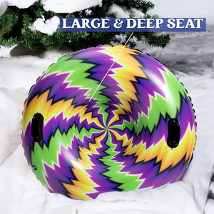 Traîneau gonflable durable et grand format avec <span class=keywords><strong>deux</strong></span> poignées, <span class=keywords><strong>pour</strong></span> les sports d'hiver en plein air, tube à neige, jouets d'hiver amusants <span class=keywords><strong>pour</strong></span> enfants et adultes - Product Image 2
