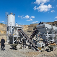 Centrale à béton HZS75 électrique 75 m³/h pour projets de construction industrielle Haigang, structure en acier robuste pour aéroport