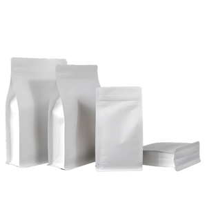 ถุงบรรจุภัณฑ์กาแฟแบบกำหนดเอง ถุงคราฟท์ฟ<span class=keywords><strong>อย</strong></span>ล์แบบก้นแบน มีซิปและวาล์วสำหรับเมล็ดกาแฟแบบเม็ดเต็ม - Product Image 1