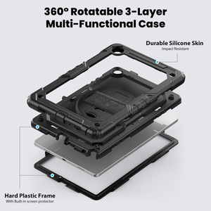Étui robuste pour <span class=keywords><strong>Samsung</strong></span> TAB A11 PLUS 11,0 pouces avec emplacement pour stylet, bandoulière, rotation à 360° °   Support rotatif, housse de protection antichoc - Product Image 3