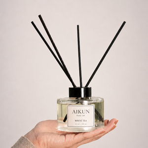 Diffuseur de parfum en verre de luxe personnalisé AIKUN avec bâtonnets pour la maison, l'hôtel et le spa, utilisation en aromathérapie - Product Image 2