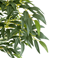Liffelike 170cm Artificielle Ruscus Feuille Plante En Plastique Faux Arbre Vert avec Pot pour La Décoration De Jardin À La Maison