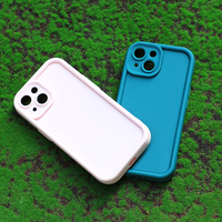 Étui de téléphone OEM 3D de couleur unie Étui de téléphone en silicone souple antichoc Coque arrière protégée