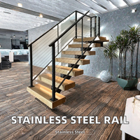 Poteau d'escalier DF en acier inoxydable avec trous biseautés à 30 degrés, pour terrasse, balcon, balustrade extérieure, avec design réglable résistant à la rouille
