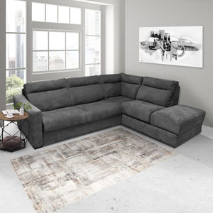 Salon d'angle RYAN avec structure en tissu graphite électrosoudé - Product Image 1