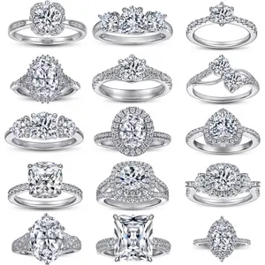 Benutzer definierte feine Schmuck Ehering Rhodium vergoldeten Schmuck Frauen nicht trüben Finger Verlobung sring 925 Sterling Silber