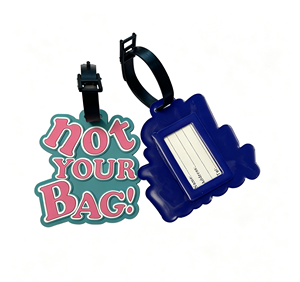 Nouvelle conception d'étiquette de bagage en PVC souple, étiquette de bagage en caoutchouc personnalisée, étiquette de bagage moderne simple et mignonne, couleurs personnalisées - Product Image 5