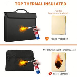 Bolsa Portátil Ignífuga de Gel de Sílice para Documentos y Dinero con 2 Bolsillos, Material Mejorado, Tapa, Almacenamiento Seguro contra Incendios para Viajes y Hogar, 0.54 kg - Product Image 6