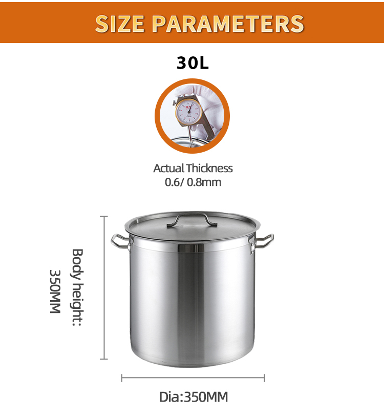 226l Commercial Kitchen Accessories Stock Pot With Spigot 304 Stainless