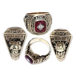 Bagues de championnat de sport personnalisées de haute qualité avec logo de l'équipe en gros plaqué argent plaqué or conception gratuite - Product Image 2