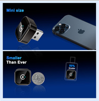 Adaptador Inalámbrico Apple CarPlay y Android Auto USB Bluetooth, Convierte Cables a Inalámbrico, Caja Multimedia Inteligente 2 en 1, Dongle
