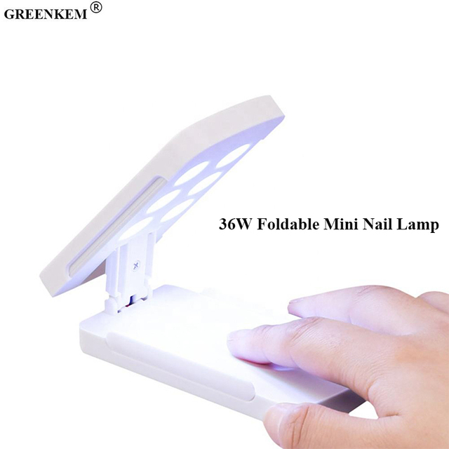 Newest 36W Portable Foldable Sun Mini UV LED Nail Lamp Gel Nail Polish Rechargeable Nail Lamp