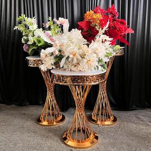 Support de décoration de gâteau de mariage moderne de luxe avec matériau en fer blanc doré noir <span class=keywords><strong>pour</strong></span> la base de présentation de gâteau - Product Image 6