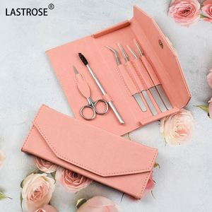 Professional 6-Piece Makeup Set for Eyebrow Grafting & Eyelash Extension Stainless Steel Precision Scissors Tweezers Pointed Tip - Product Image 3