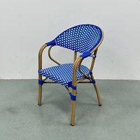 Chaise de jardin en aluminium empilable, moderne, durable et légère, pour cour et cafés