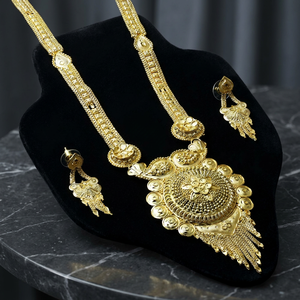 Wholesale 14K 18K 24K Micron Gold Filled Traditional Long Necklaces Fashion Jewelry Brass Micro Gold Plated Forming Jewelry Set - Product Image 1