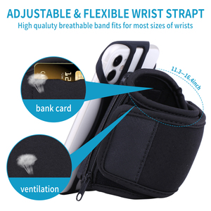 Brazalete Deportivo Desmontable Personalizado para Gimnasio, Bolsa para Teléfono Celular con Soporte Giratorio <span class=keywords><strong>de</strong></span> 360 Grados y Bolsillo con Cremallera - Product Image 4