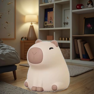 USB Rechargeable 7-Color <b>LED</b> <b>Night</b> <b>Light</b> Minimalist Style Kids' Bedroom Desk Lamp Silicone Bedside Table 5V for Middle Beds - Product Image 6