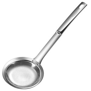 304 Stainless Steel Foaming Spoon Ultra Fine Mesh Kitchen Oil Skimming Spoon Extended Handle For Cooking - Product Image 1
