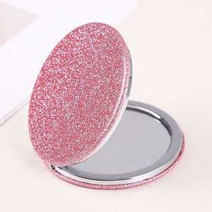Miroir de maquillage/cosmétique portable, mini miroir de poche, miroir compact de <span class=keywords><strong>voyage</strong></span>, miroir à paillettes, logo personnalisé, cadeaux promotionnels - Product Image 3