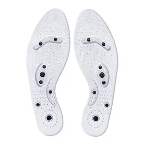 新设计8磁铁足底筋膜炎缓解足底穴位按摩SEBS凝胶磁疗鞋垫