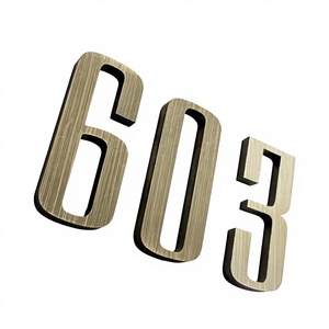 <span class=keywords><strong>Numero</strong></span> Civico/Indice di Piano SP01 in Ottone Massiccio Spazzolato e Placcato per Hotel, Immobili e Abitazioni, Montaggio <span class=keywords><strong>a</strong></span> Parete, Origine Guangdong - Product Image 1