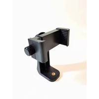 Clip de téléphone rotatif à 360 degrés avec vis allongée, conception monobloc pour équipement de diffusion en direct, plastique noir, horizontal