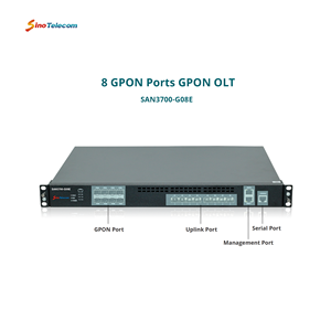OLT GPON Professionale 1U a 8 Porte 10GE Uplink con Capacità di 1024 <span class=keywords><strong>ONU</strong></span> per Accesso a Banda Larga - Product Image 1