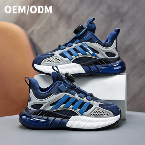 Personnalisé 2024 nouveaux styles garçons mi-grands enfants chaussures chaudes en coton avec doublure en peluche et dessus en cuir chaussures de sport pour enfants - Product Image 2