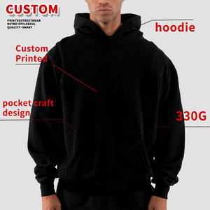 Sweat-shirts personnalisés, échantillon gratuit, procédé de gaufrage, vêtements surdimensionnés, veste pour homme, sweat-shirt en coton pour homme, sweat-shirt essentiel - Product Image 2