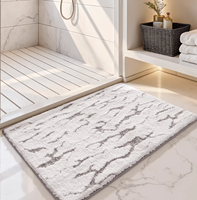 Tapis absorbant pour salle de bain, tapis floqué pour hôtel et maison, tapis d'entrée de toilettes, épais, antidérapant, adapté aux animaux domestiques, antimicrobien
