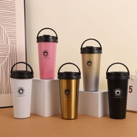 Tasse à café isotherme portable en acier inoxydable 304 de style américain, 500 ml, cadeau d'affaires pratique, personnalisation, 6-12 heures