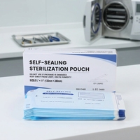 Pochette de stérilisation auto-scellante 135*280mm avec certificat CE, indicateur de vapeur et indicateur EO