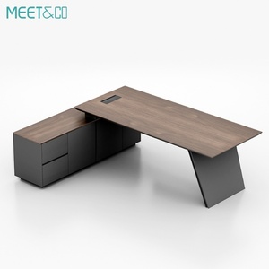 Modern Luxury Convertible Executive Desk Boss Office Furniture Wooden Extendable Home Villa Modular Work <b>Table</b> CEO School Use - Product Image 4