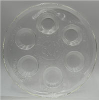 RAY YI vente en gros de plaques de seder en acrylique Judaica personnalisées pour la Pâque juive ronde/hexagonale décoration de fête juive hébraïque cadeaux de judaïsme