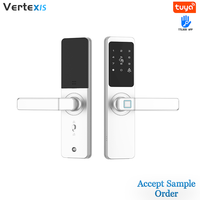 Cerradura Inteligente Digital Anti-Espía Vertexis con Contraseña, Cerradura Electrónica para Puerta con Entrada sin Llave Tuya WiFi Cloud, Desbloqueo por Huella Dactilar