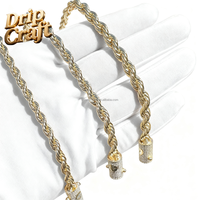 Nouveau 6MM Twisted Dragon Beard Buckle Bracelet Collier Hip-hop Style Peut être Porté par Hommes et Femmes en Cuivre Matériel