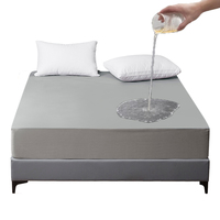 Drap-housse imperméable en polyester pongé pour hôtels, plusieurs couleurs, literie domestique, vente en gros usine